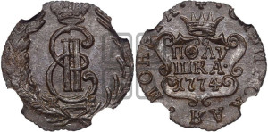 Полушка 1774 года КМ (для Сибири)
