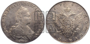 1 рубль 1786 года СПБ/ЯА (новый тип)