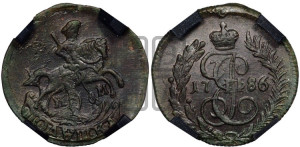 Полушка 1786 года КМ (КМ, Сузунский монетный двор)