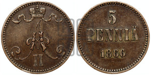 5 пенни 1866 года