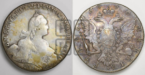 1 рубль 1766 года СПБ/ЯI ( СПБ, без шарфа на шее)