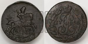 Полушка 1788 года КМ (КМ, Сузунский монетный двор)