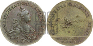 Жетон 1766 года (в память придворной карусели 16 июня 1766 г.)