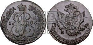 5 копеек 1786 года КМ (КМ, Сузунский монетный двор)