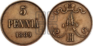 5 пенни 1889 года