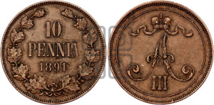 10 пенни 1891 года