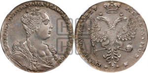 1 рубль 1727 года (Портрет вправо, Московский тип)