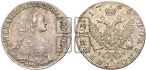 Полуполтинник  1768 года ММД/EI (без шарфа на шее)