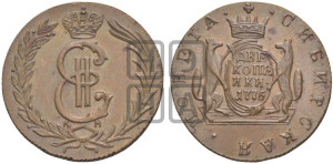 2 копейки 1775 года КМ (для Сибири). Новодел.