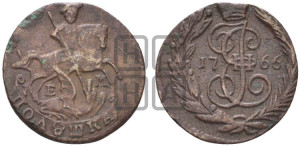 Полушка 1766 года ЕМ (ЕМ, Екатеринбургский монетный двор)