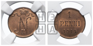 1 пенни 1911 года