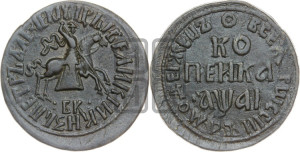 1 копейка 1711 года БК (БК, всадник в плаще, все разновидности с редкостью R1)