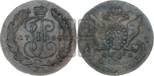 5 копеек 1764 года ММ (ММ, Красный  монетный двор)