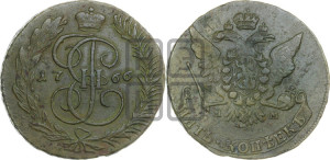 5 копеек 1766 года ММ (ММ, Красный  монетный двор)