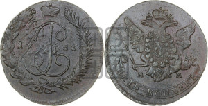 5 копеек 1766 года ММ (ММ, Красный  монетный двор)