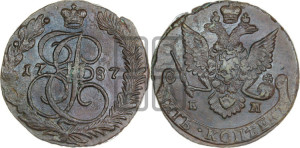 5 копеек 1787 года ЕМ (ЕМ, Екатеринбургский монетный двор)