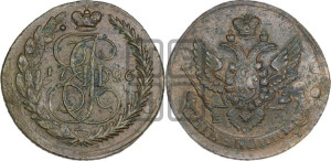 5 копеек 1796 года ЕМ (Павловский перечекан)