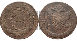 5 копеек 1764 года ММ (ММ, Красный  монетный двор)