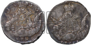 5 копеек 1755 года СПБ (кружок большого формата)
