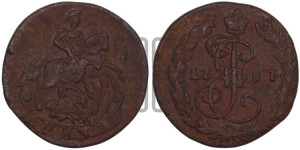 Денга 1787 года КМ (КМ, Сузунский монетный двор)