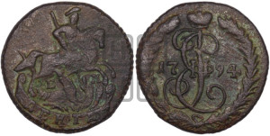 Денга 1794 года ЕМ (ЕМ, Екатеринбургский монетный двор)