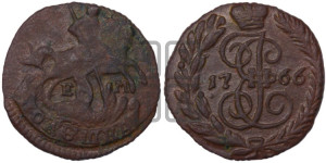 Полушка 1766 года ЕМ (ЕМ, Екатеринбургский монетный двор)