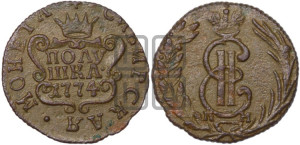 Полушка 1774 года КМ (для Сибири)