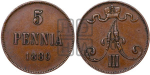 5 пенни 1889 года