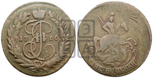 2 копейки 1766 года ММ (ММ, Красный  монетный двор)