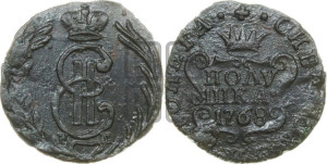 Полушка 1768 года КМ (для Сибири)