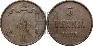 5 пенни 1875 года