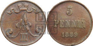 5 пенни 1889 года