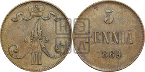 5 пенни 1889 года