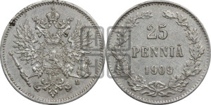 25 пенни 1909 года L