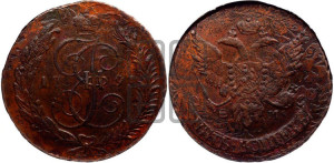 5 копеек 1791 года ЕМ (Павловский перечекан)