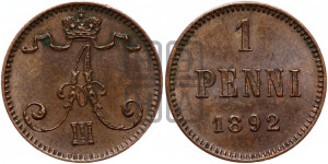 1 пенни 1892 года