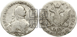 Полуполтинник  1765 года ММД/EI (с шарфом на шее)