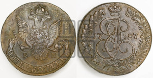 5 копеек 1787 года КМ (КМ, Сузунский монетный двор)