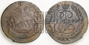 2 копейки 1790 года ЕМ (ЕМ, Екатеринбургский монетный двор)