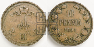 10 пенни 1891 года
