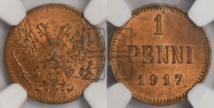 1 пенни 1917 года