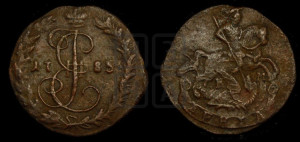 Денга 1785 года КМ (КМ, Сузунский монетный двор)