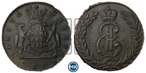 5 копеек 1774 года КМ (для Сибири)