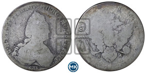 1 рубль 1788 года СПБ/ЯА (новый тип)