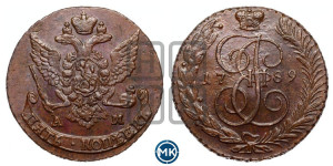 5 копеек 1789 года АМ (АМ, Аннинский монетный двор)