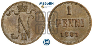 1 пенни 1901 года