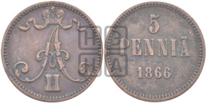5 пенни 1866 года