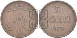 5 пенни 1875 года
