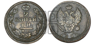 2 копейки 1817 года КМ/АМ (Орел обычный, КМ, Сузунский двор)