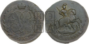 2 копейки 1757 года (гурт сетчатый)